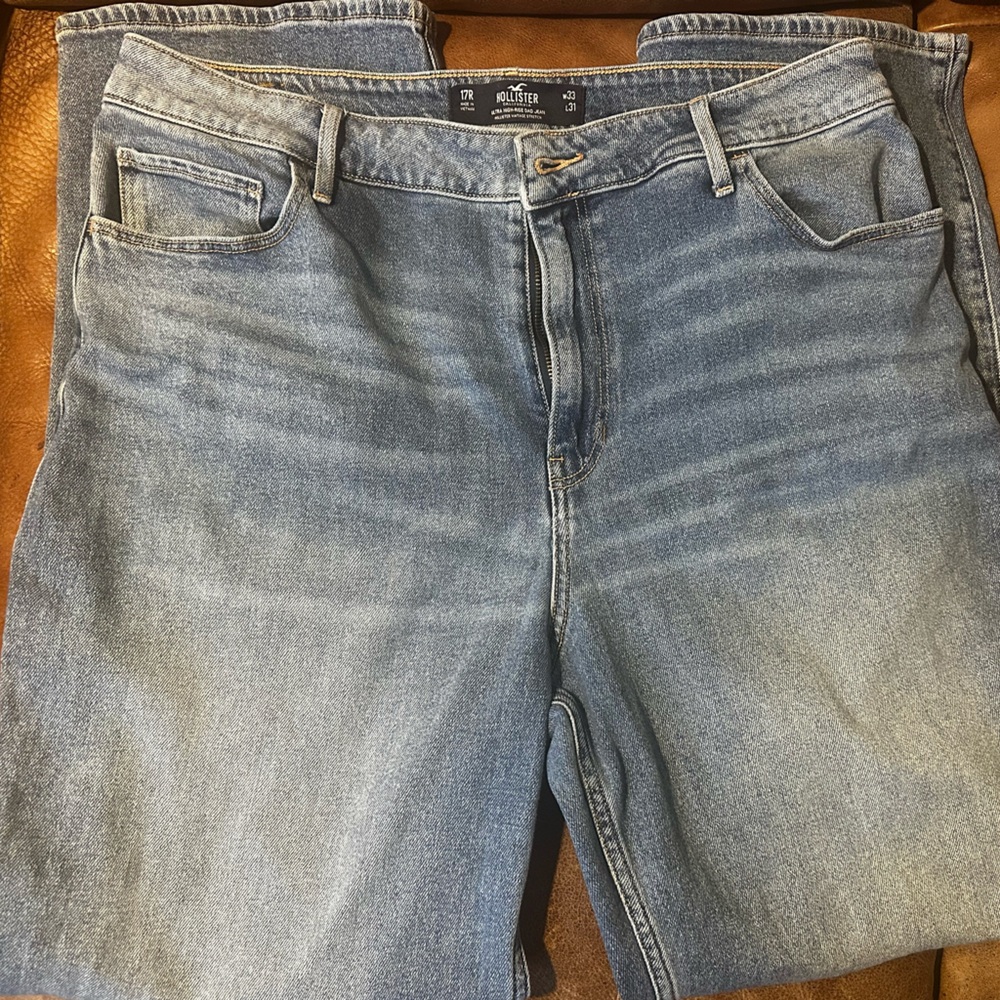 Hollister Ultra High Rise Dad Jeans 17R w33 L31 women’s tall GIRLS JUNIOR LADIES